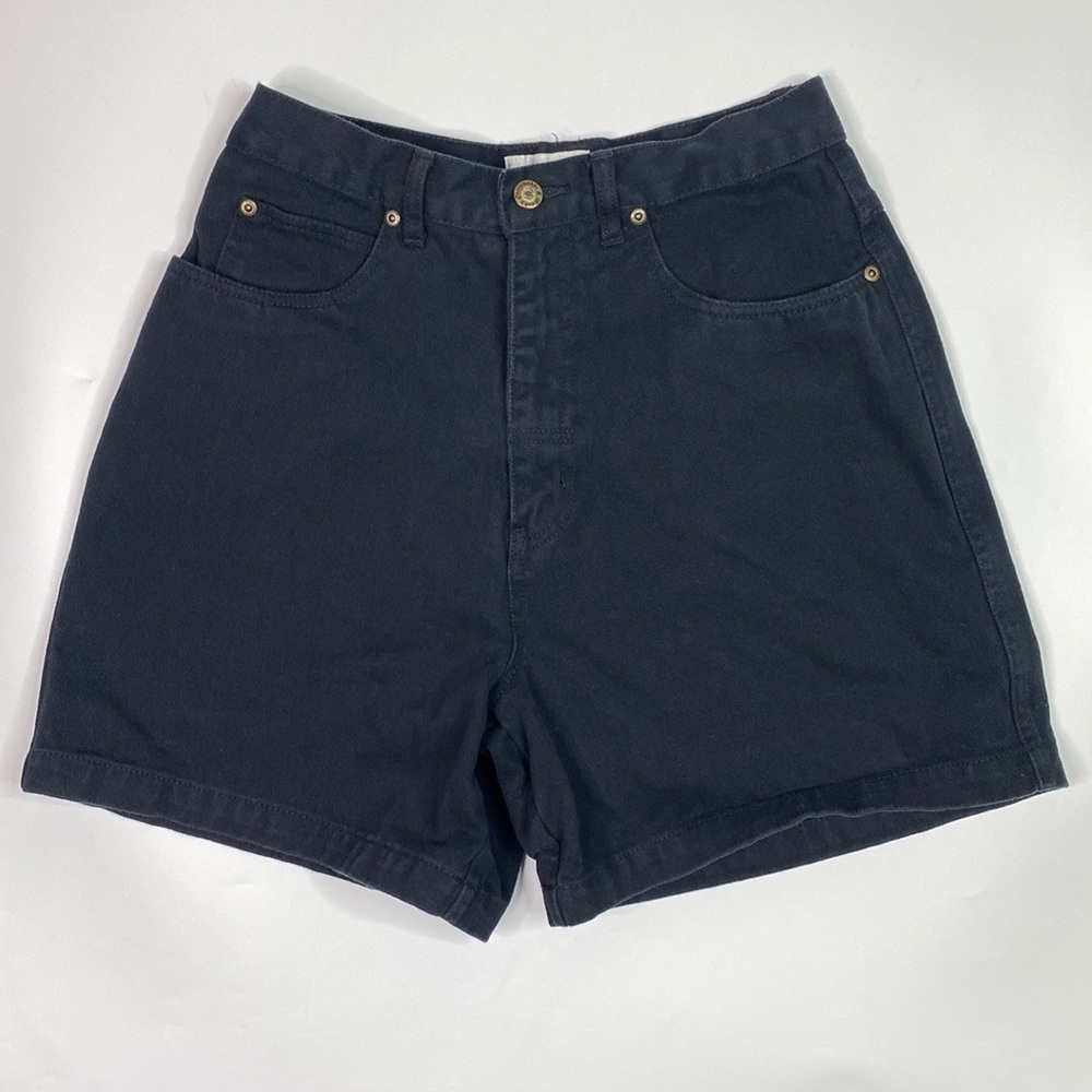 Vintage Christopher & Banks High Waist Black Denim Shorts Size 8